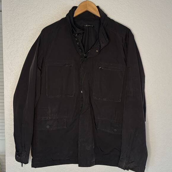 Theory Black Nylon Field Jacket Yost N Fuel Canvas Mens Utility Preppy Outdoor - Picture 4 of 14
